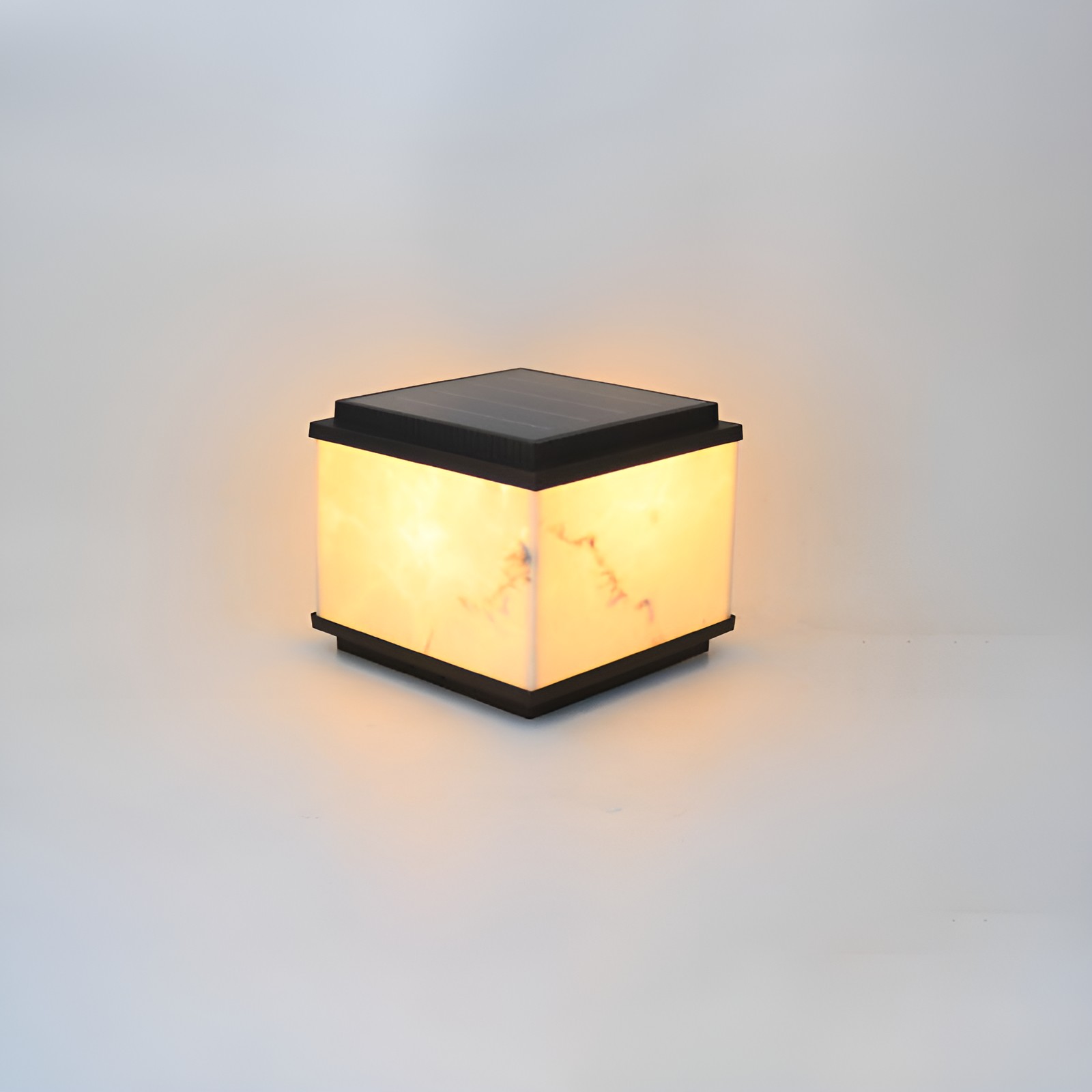 Chinese Solar Marble Textured Aluminum Post Light