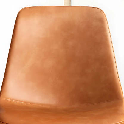Modern Solid Back PU Leather Dining Chair — Orange / 8 Piece Set