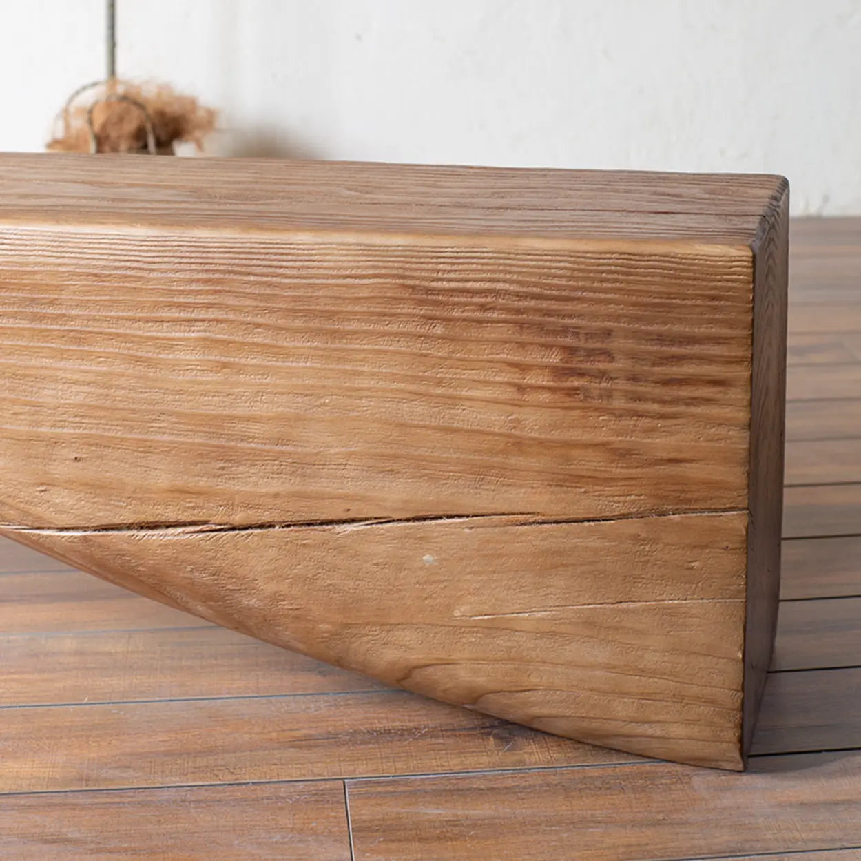 Modern Solid Wood Wave Bench — Vintage Color / Single Arch