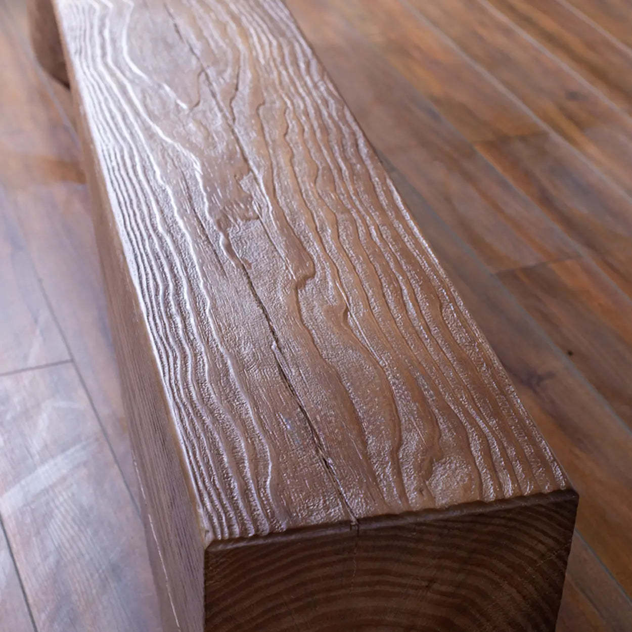 Modern Solid Wood Wave Bench — Natural / Single Arch