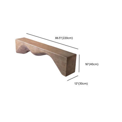 Modern Solid Wood Wave Bench