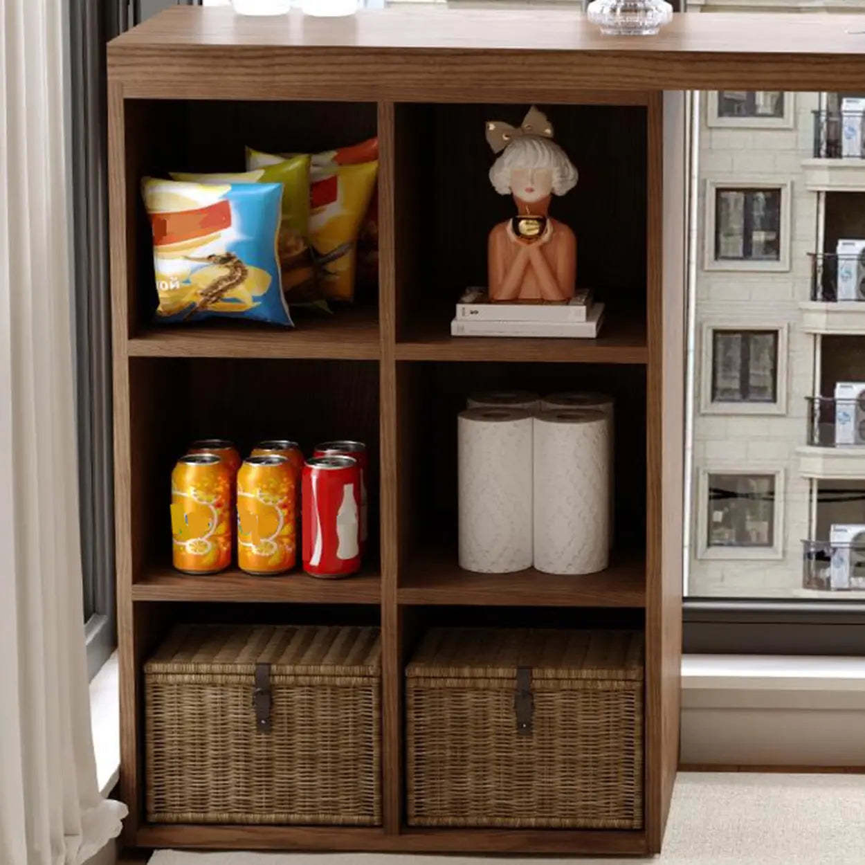 Space-Saving Bar Height Table with Storage