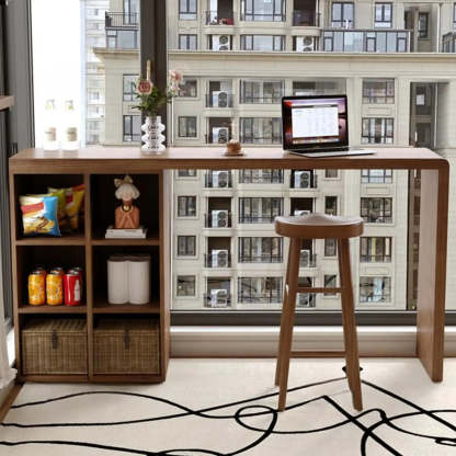 Space-Saving Bar Height Table with Storage