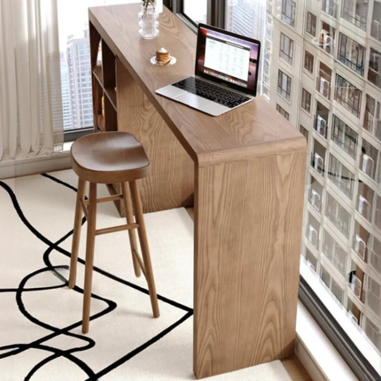 Space-Saving Bar Height Table with Storage