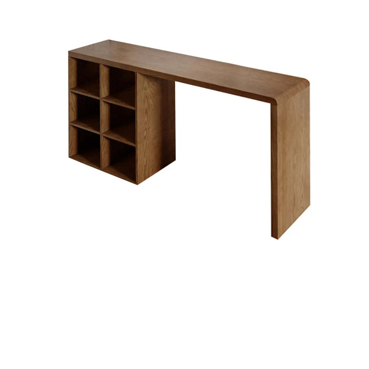 Modern Space-Saving Bar Table with Shelves