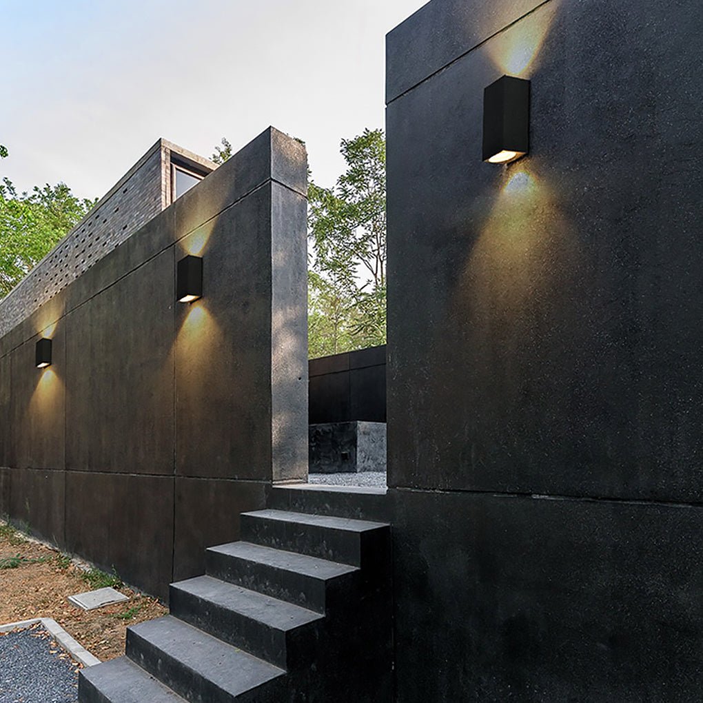 Modern Square Design Outdoor Waterproof Wall Light for Villa Courtyard Balcony-Lighom