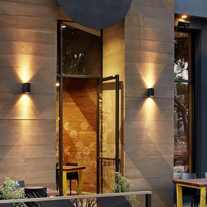 Modern Square Design Outdoor Waterproof Wall Light for Villa Courtyard Balcony-Lighom
