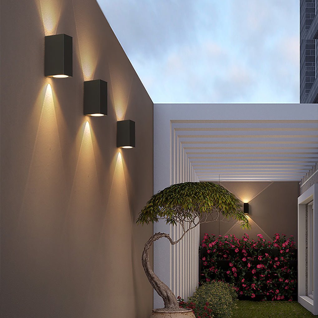 Modern Square Design Outdoor Waterproof Wall Light for Villa Courtyard Balcony-Lighom