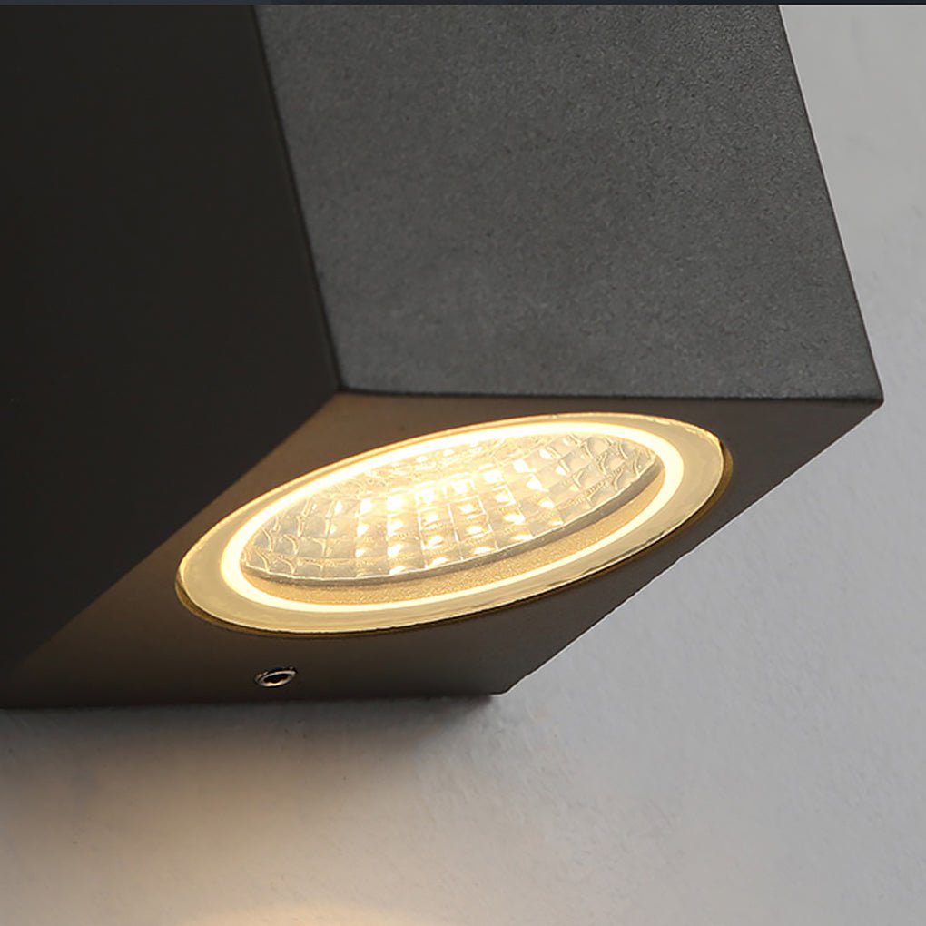 Modern Square Design Outdoor Waterproof Wall Light for Villa Courtyard Balcony-Lighom