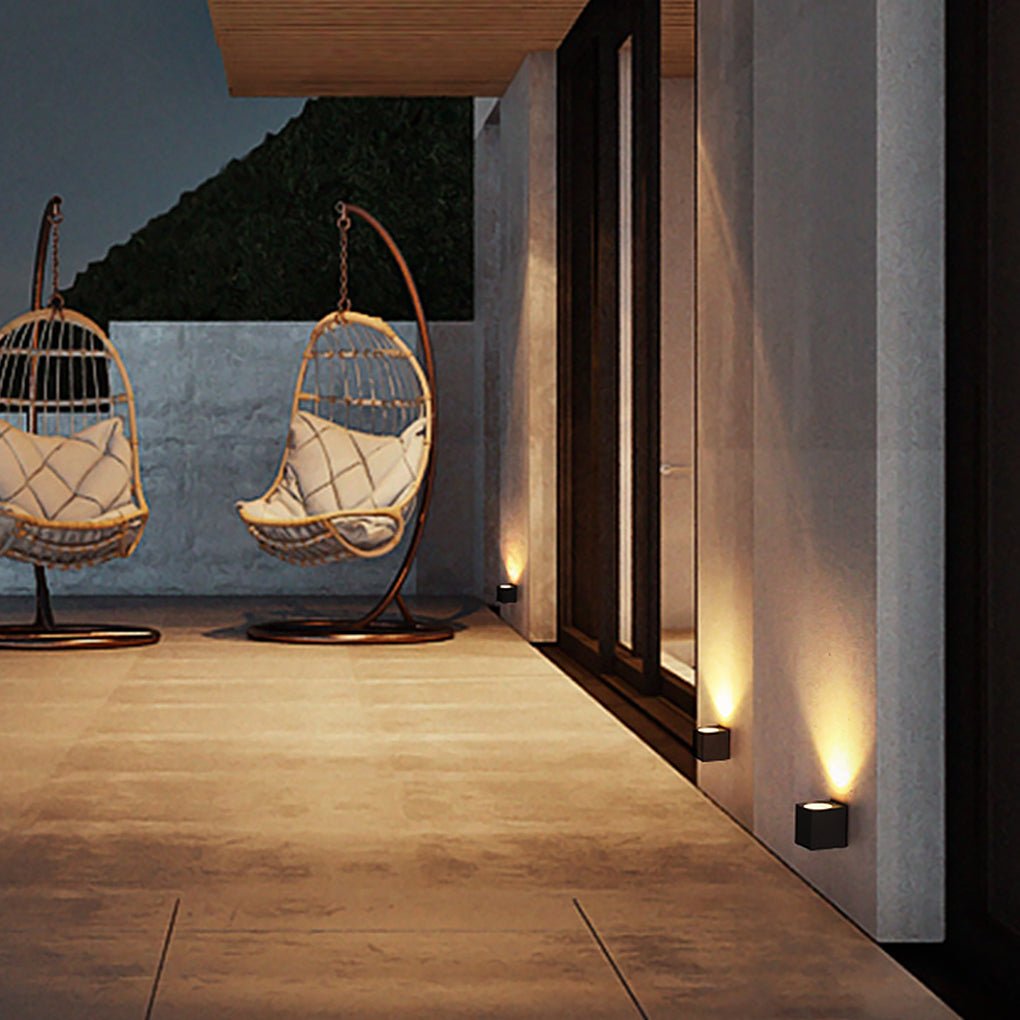 Modern Square Design Outdoor Waterproof Wall Light for Villa Courtyard Balcony-Lighom