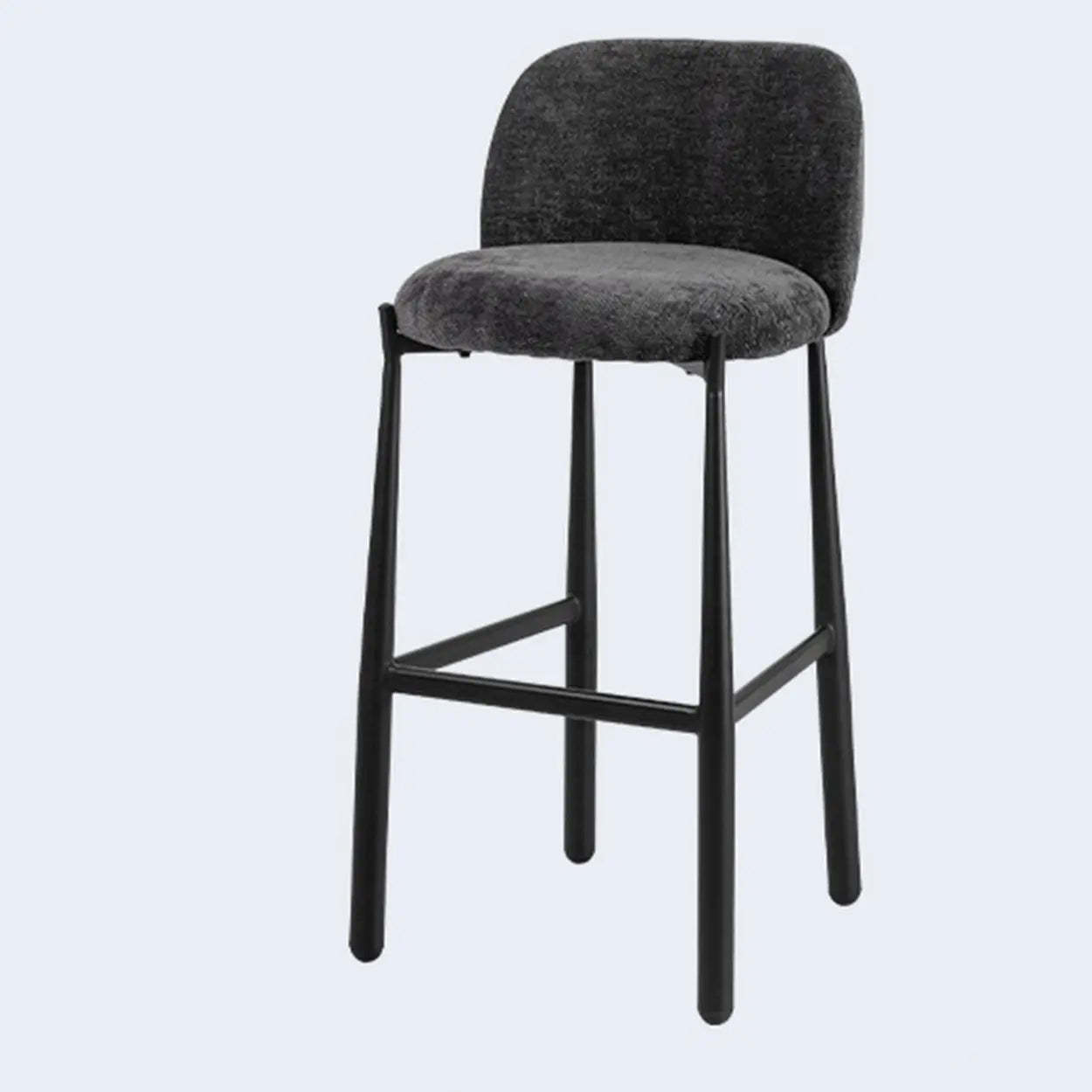 Modern Square Low-Back Upholstered Counter Bar Stool