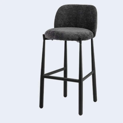 Modern Square Low-Back Upholstered Counter Bar Stool