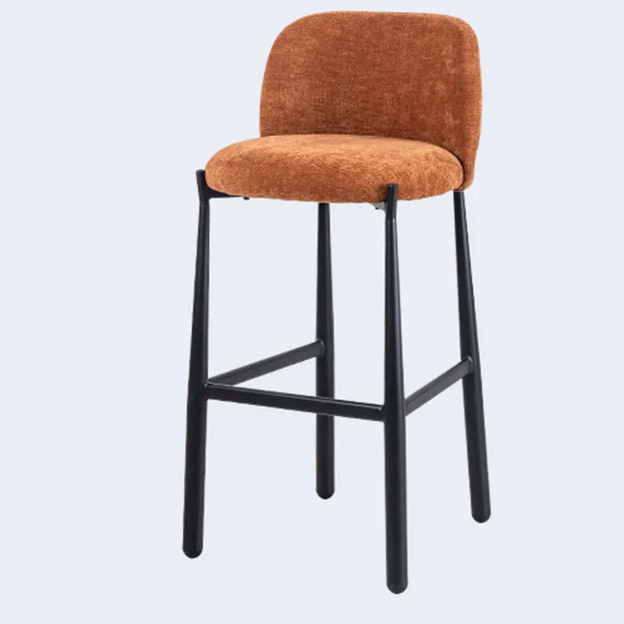 Modern Square Low-Back Upholstered Counter Bar Stool