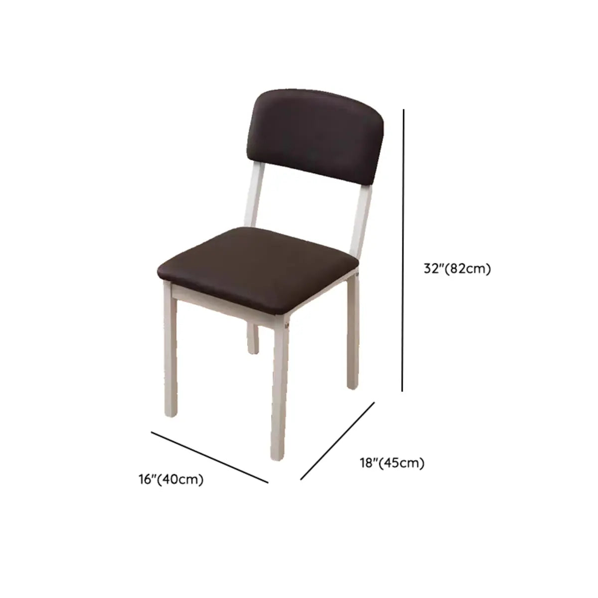 Modern Black and White Square Metal Stool