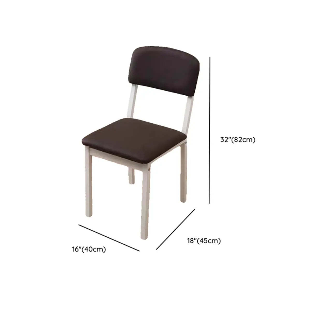 Modern Black and White Square Metal Stool