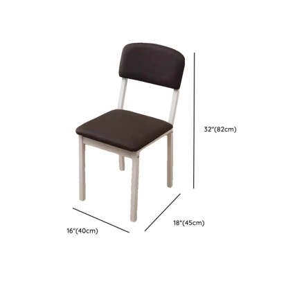 Modern Black and White Square Metal Stool