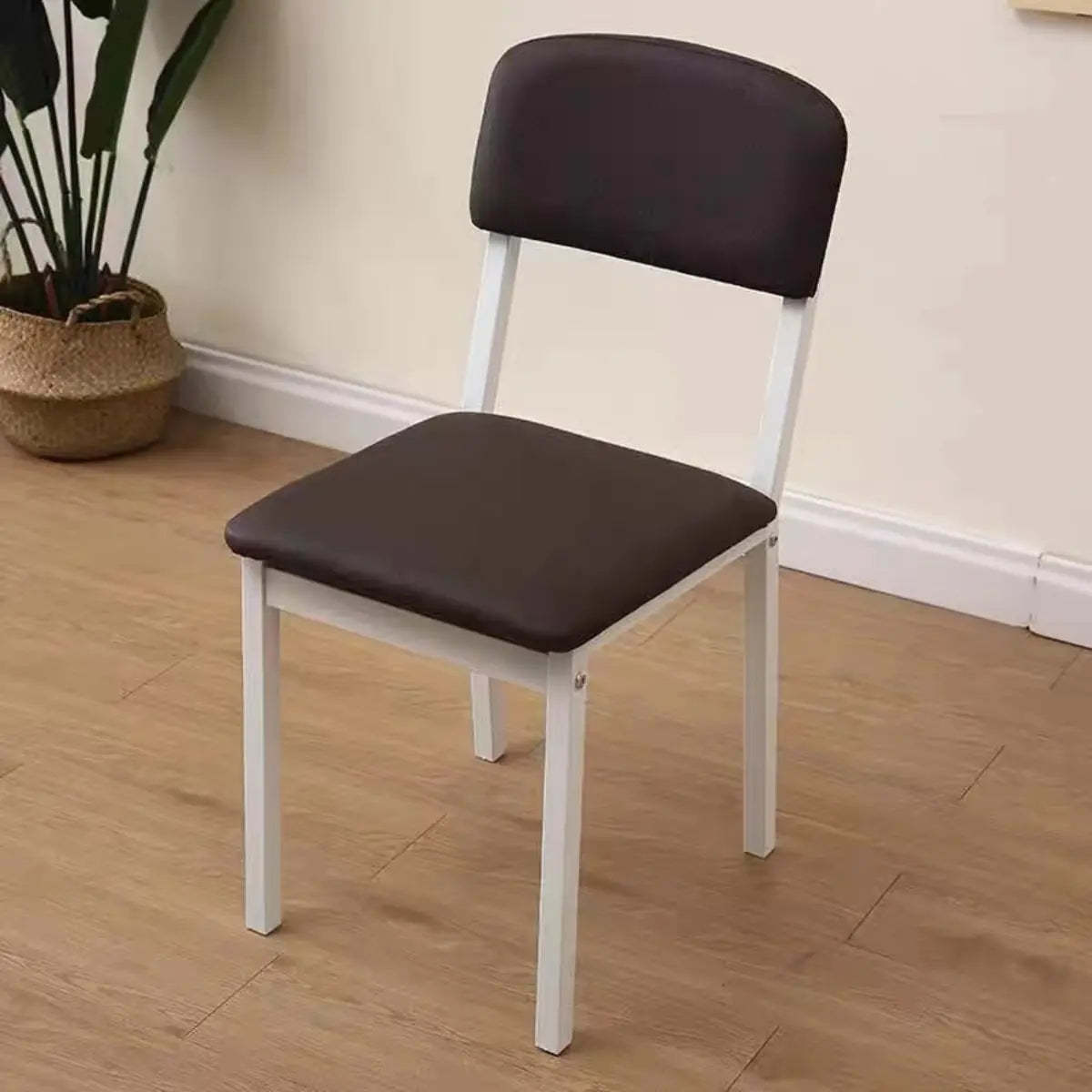 Modern Black and White Square Metal Stool — Black and White / 2 Piece Set / Soft Case Not Included