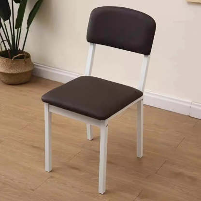 Modern Black and White Square Metal Stool — Black and White / 2 Piece Set / Soft Case Not Included