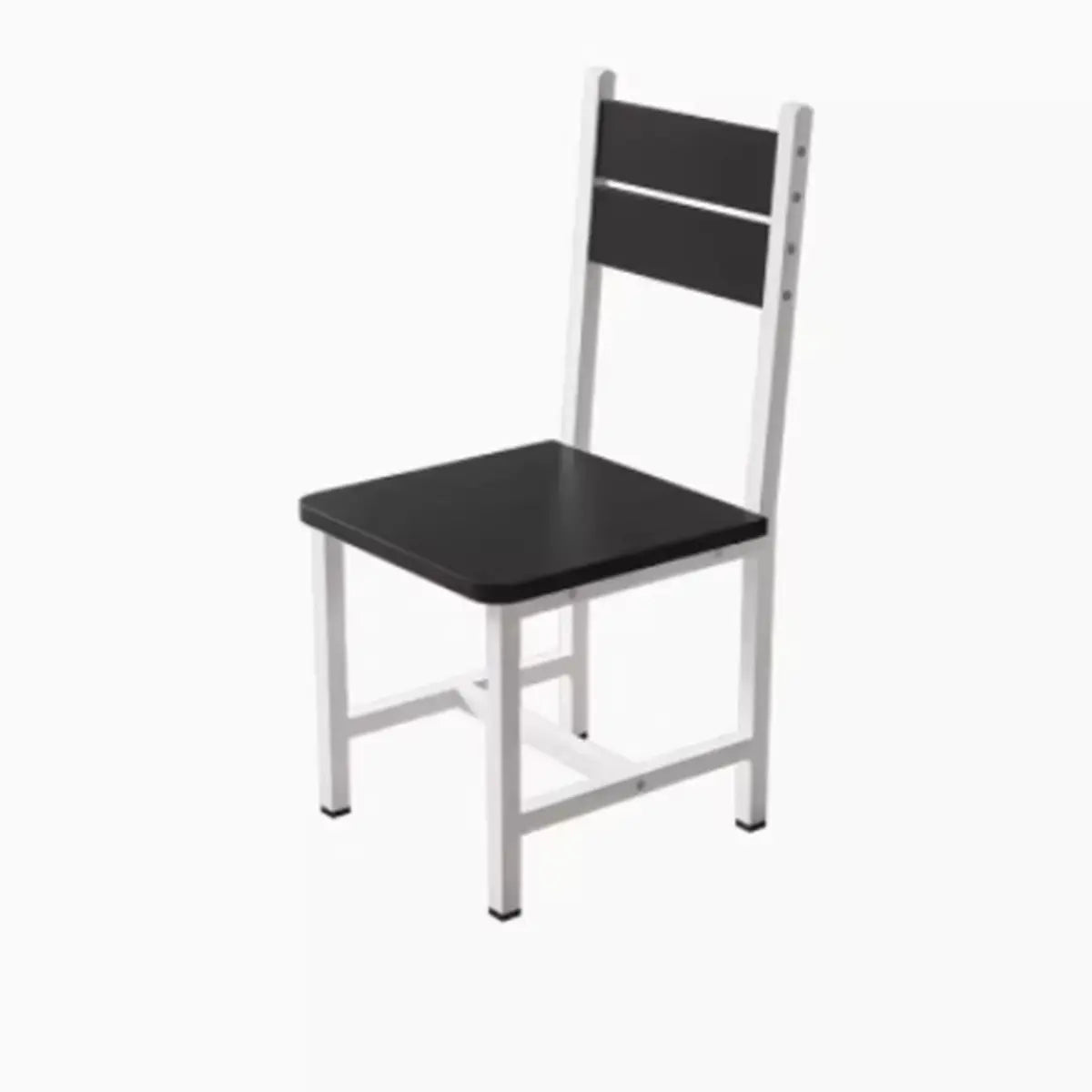 Modern Black and White Square Metal Stool