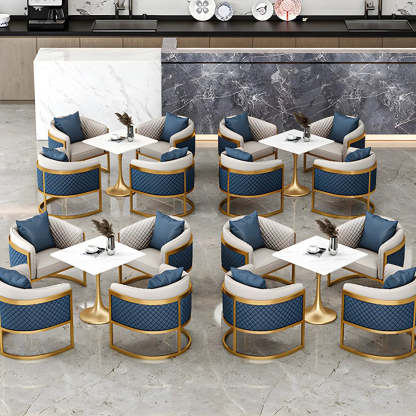 Modern Square Stone White Dining Table