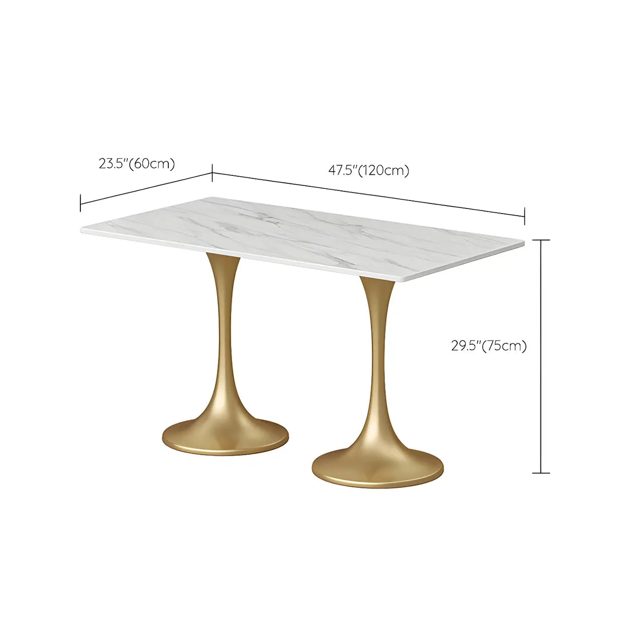 Modern Square Stone White Dining Table