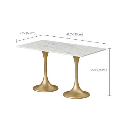 Modern Square Stone White Dining Table