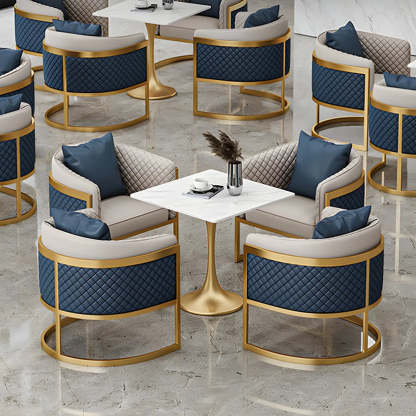Modern Square Stone White Dining Table