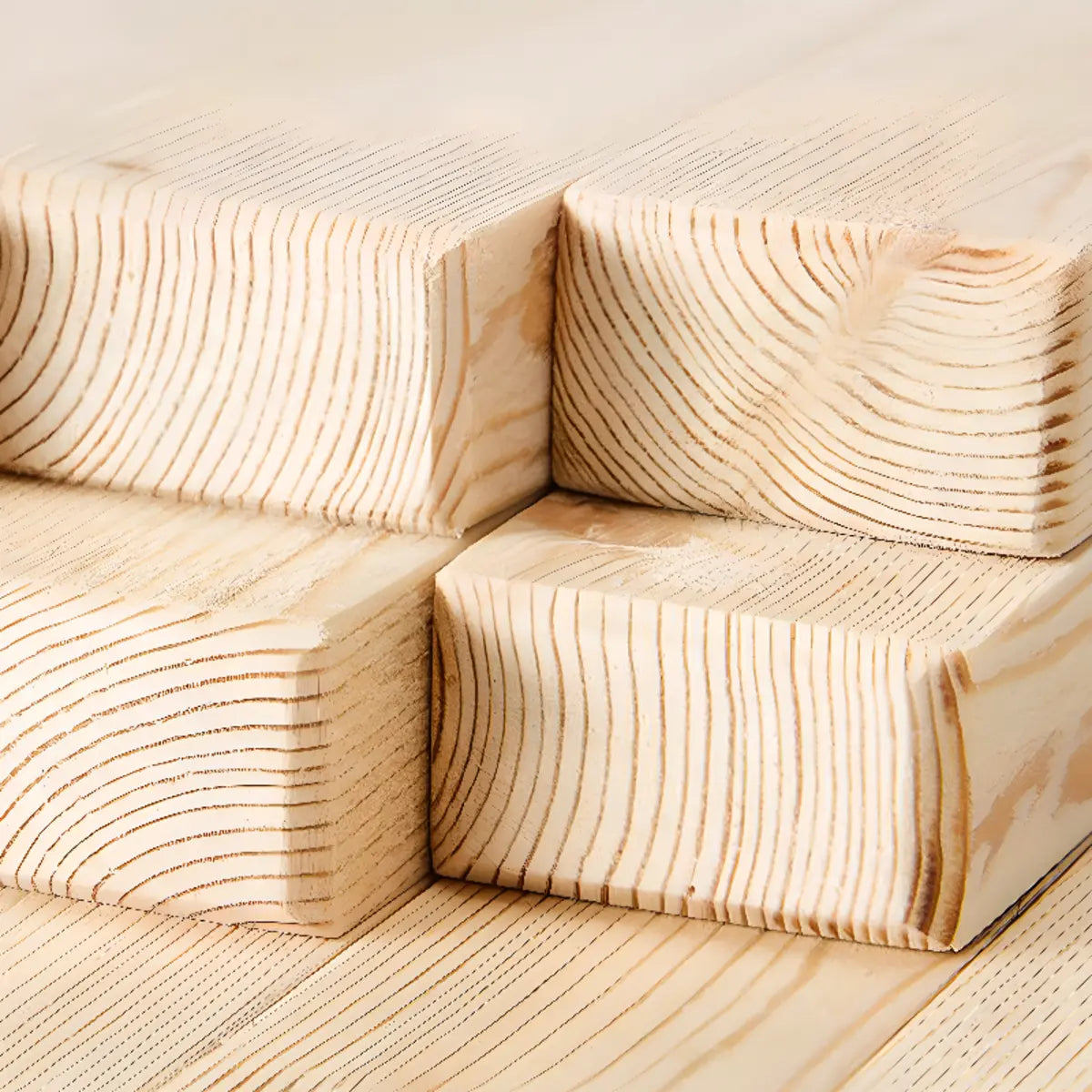 Modern Square Wood Beige Upholstered Stool — Orange / Leathaire