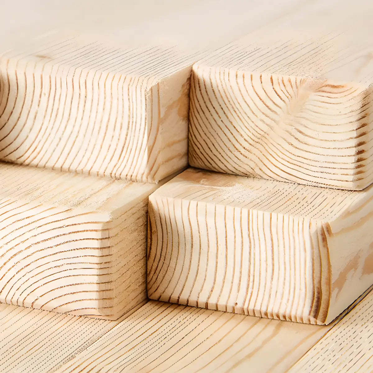 Modern Square Wood Beige Upholstered Stool — Orange / Leathaire