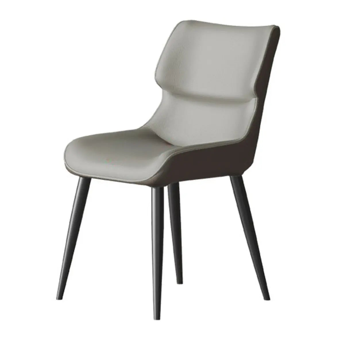 Modern Stain-Resistant Leather Dining Chair — Dark Blue