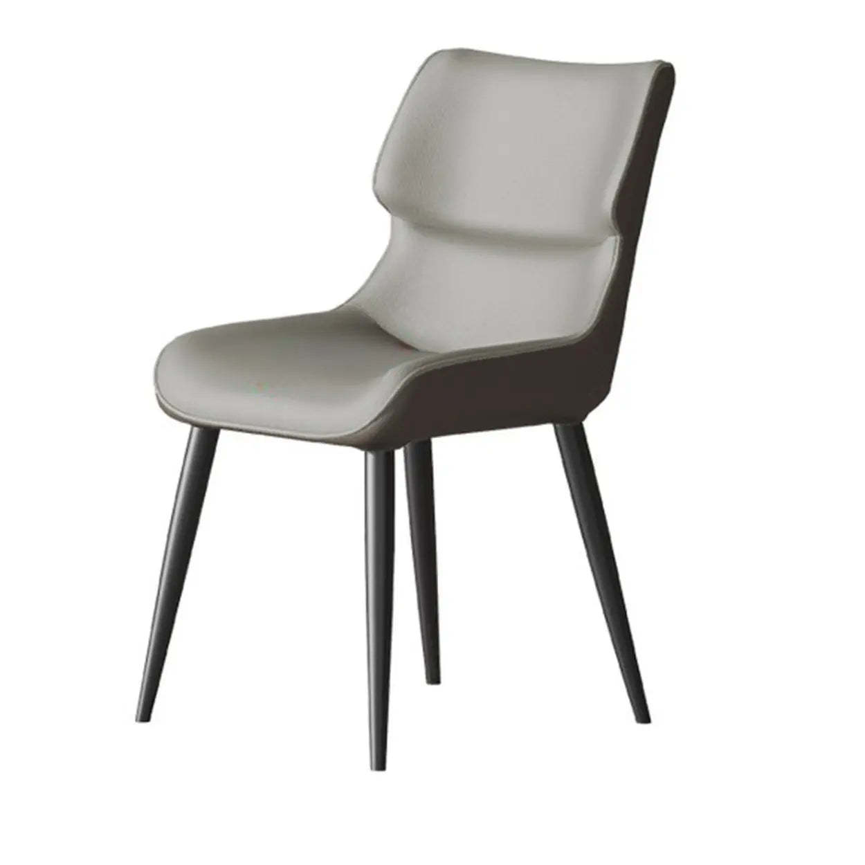 Modern Stain-Resistant Leather Dining Chair — Dark Blue