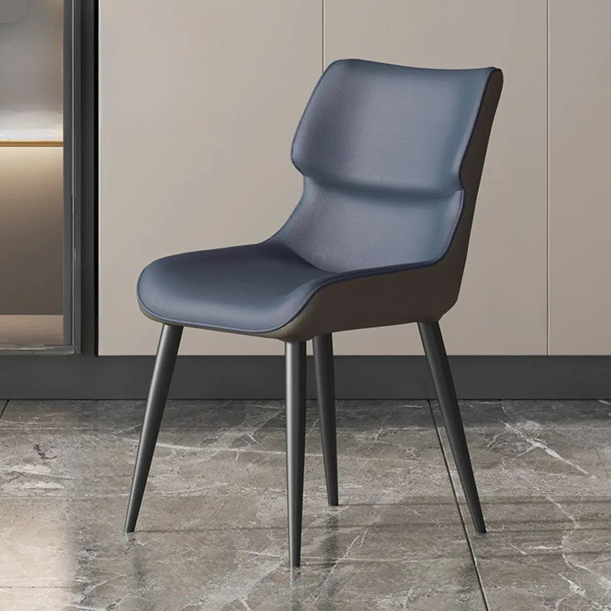 Modern Stain-Resistant Leather Dining Chair