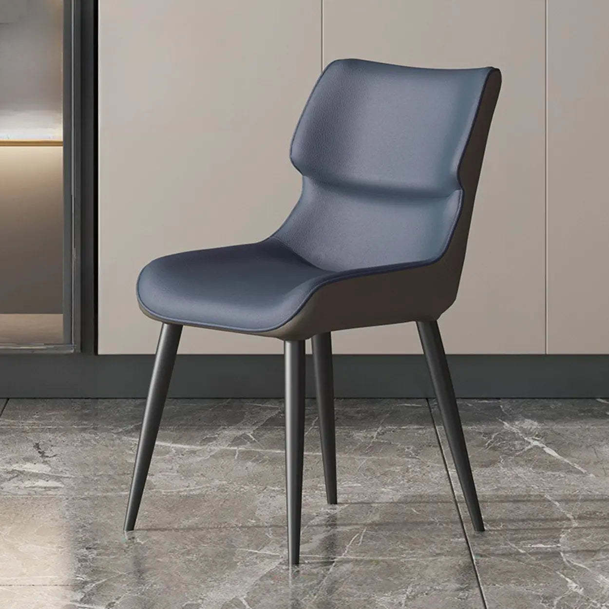 Modern Stain-Resistant Leather Dining Chair
