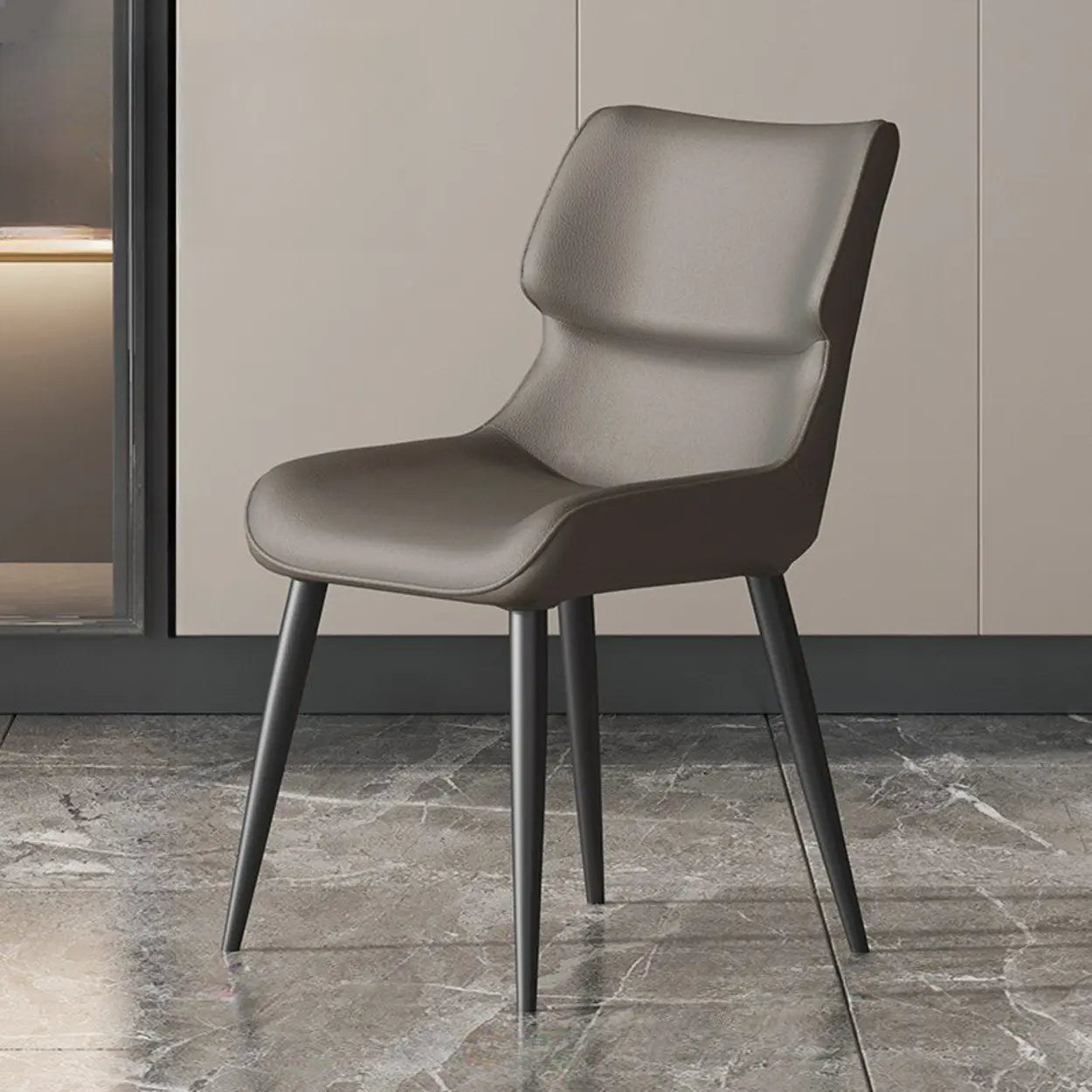 Modern Stain-Resistant Leather Dining Chair