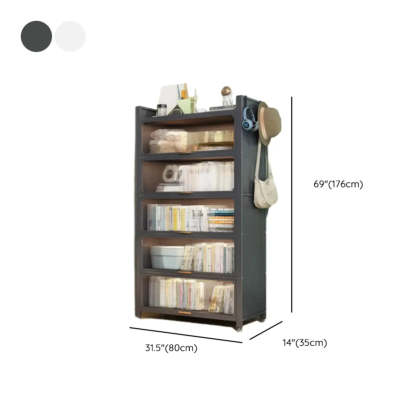 Modern Steel Vertical White Bookcase