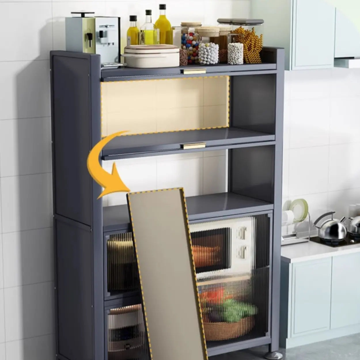 Modern Steel Vertical White Bookcase — White