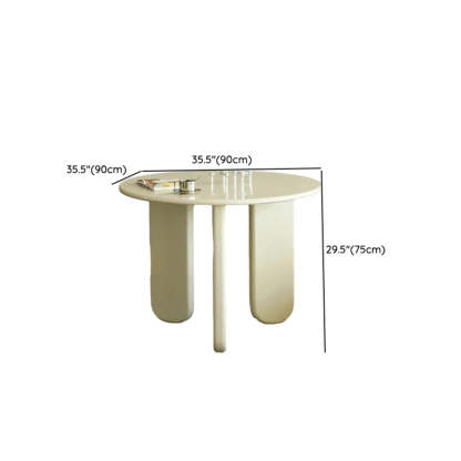 Round White Wood Dining Table
