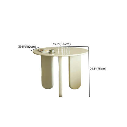Round White Wood Dining Table