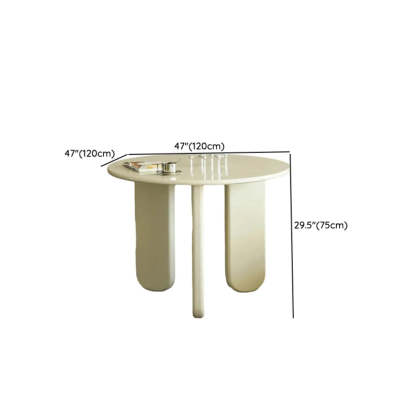 Round White Wood Dining Table