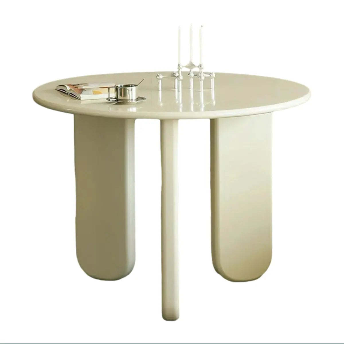 Round White Wood Dining Table