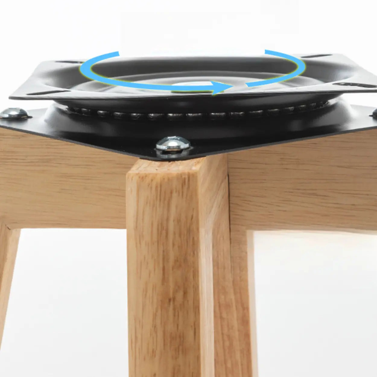 Modern Swivel Bar Stool with Upholstered Seat
