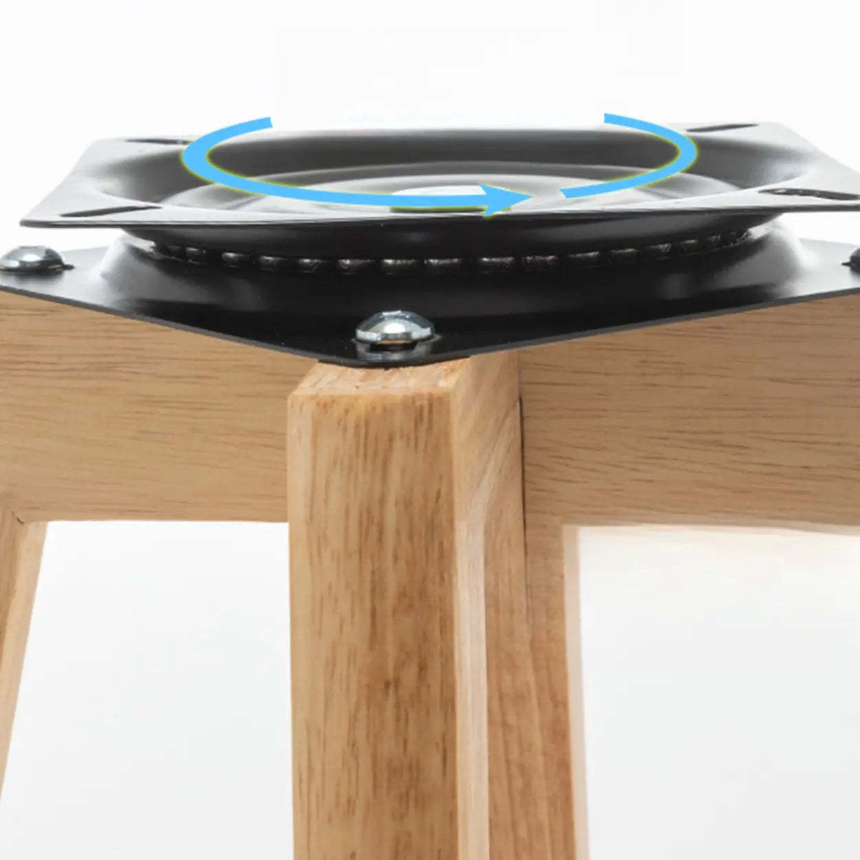 Modern Swivel Bar Stool with Upholstered Seat