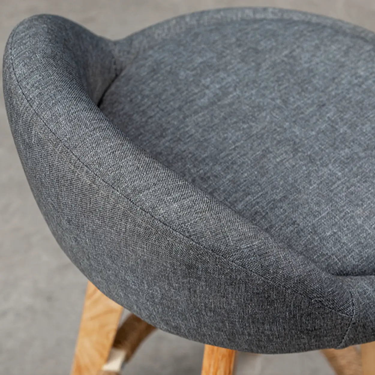 Modern Swivel Bar Stool with Upholstered Seat