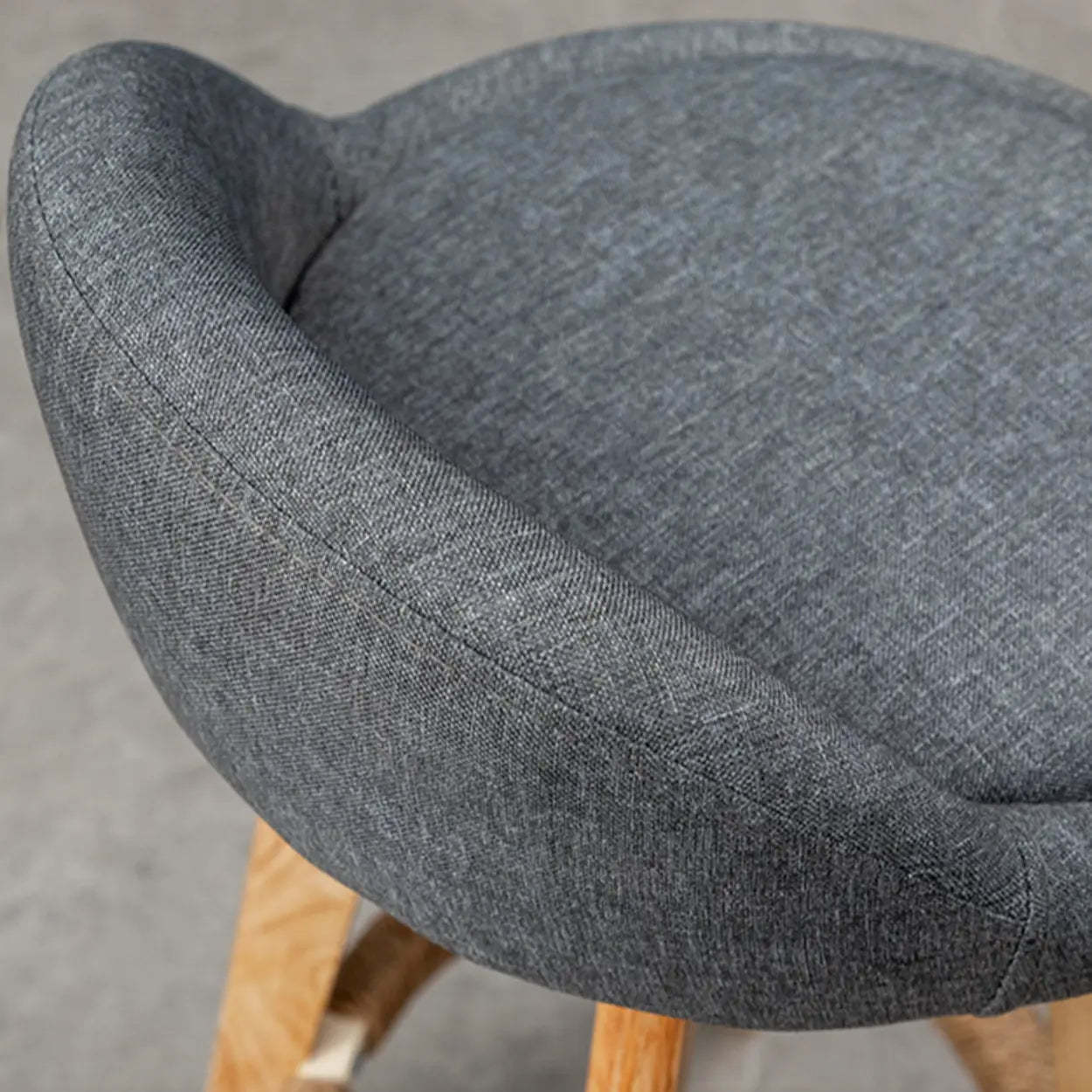 Modern Swivel Bar Stool with Upholstered Seat