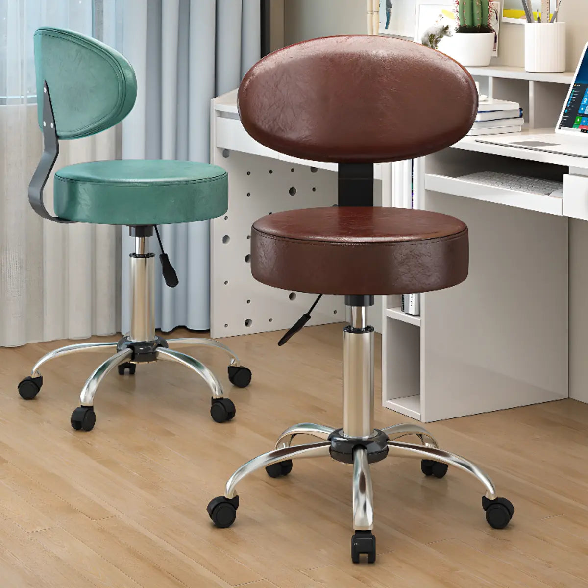 Modern Multi-Color Swivel Alloy Office Stool