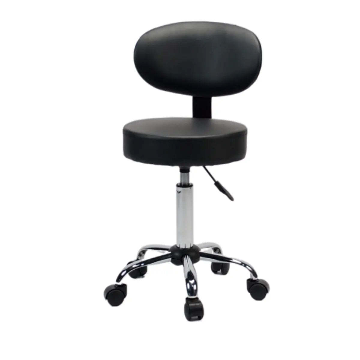 Modern Multi-Color Swivel Alloy Office Stool — Dark Blue / PU / Casters Included