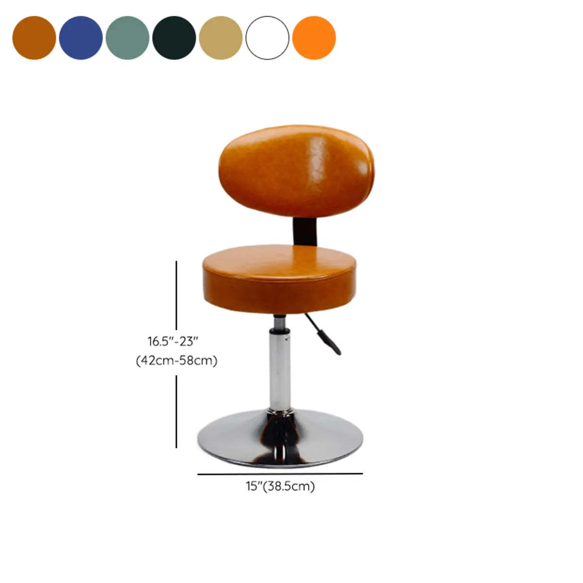 Modern Multi-Color Swivel Alloy Office Stool
