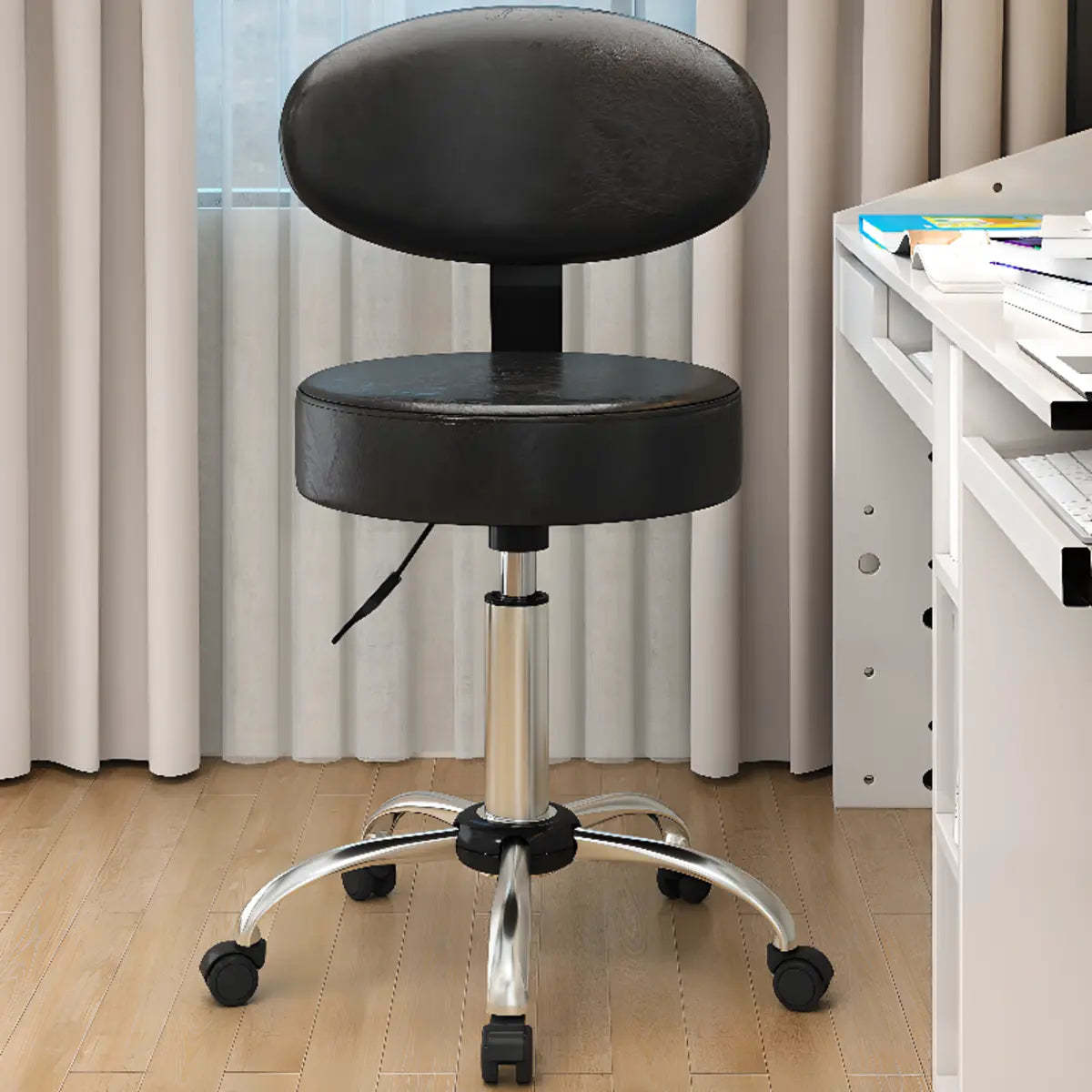 Modern Multi-Color Swivel Alloy Office Stool — Croci / PU / Casters Included
