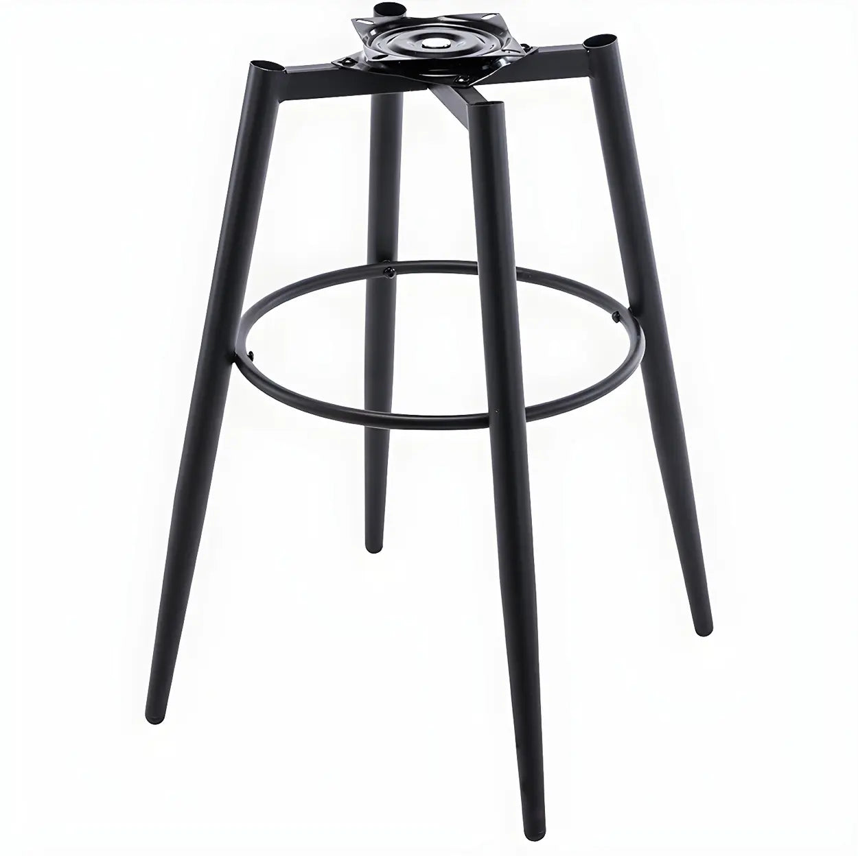 Modern Swivel PU Leather Low-Back Bar Stool — 1 Piece / Orange