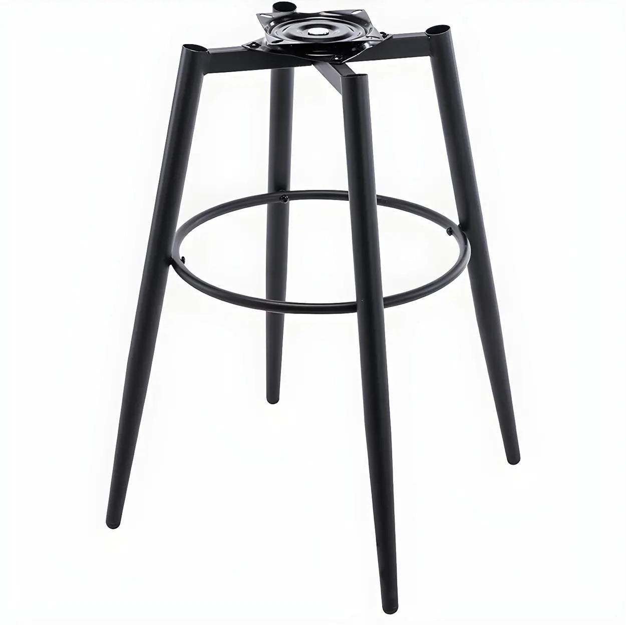 Modern Swivel PU Leather Low-Back Bar Stool — 1 Piece / Orange